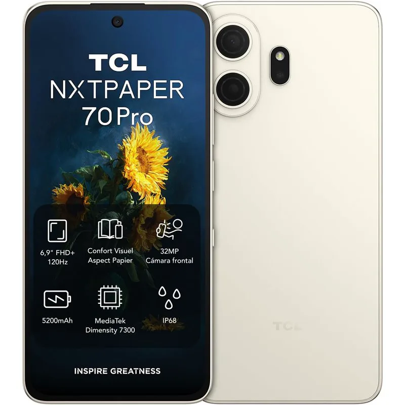 TCL 70 Pro Nxtpaper 8+256GB 5G στο Χρώμα Νέμπουλα Χρυσό Μοντέλο T807D1-2BLCA112
