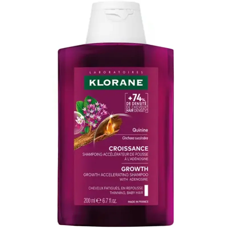 Klorane Growth Accelerator with Adenosine Shampoo Σαμπουάν Επιτάχυνσης της Ανάπτυξης με Αδενοσίνη & Κινίνη 200ml