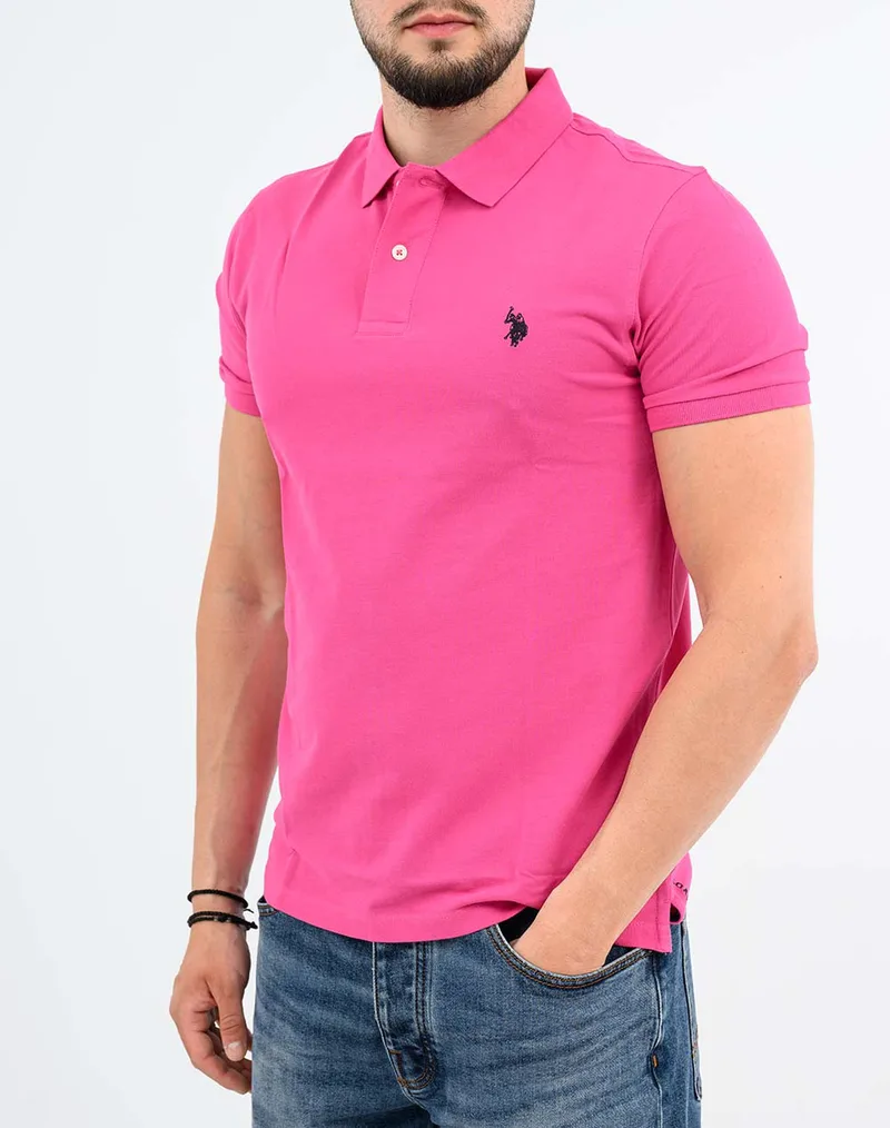 US POLO ASSN KING 000147 EHPD PACK OF 400 USPA BASIC POLO SS ΜΠΛΟΥΖΑ ΑΝΔΡΙΚΟ US43197036P400-157 Fuchsia