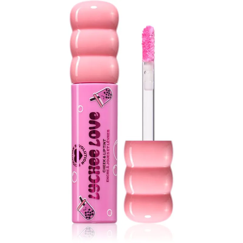 I Heart Revolution Bubble Tea Milky Blush & Lip πολυλειτουργικά καλλυντικά για χείλη και μάγουλα απόχρωση Lychee Love Ροζ 1.8 ml