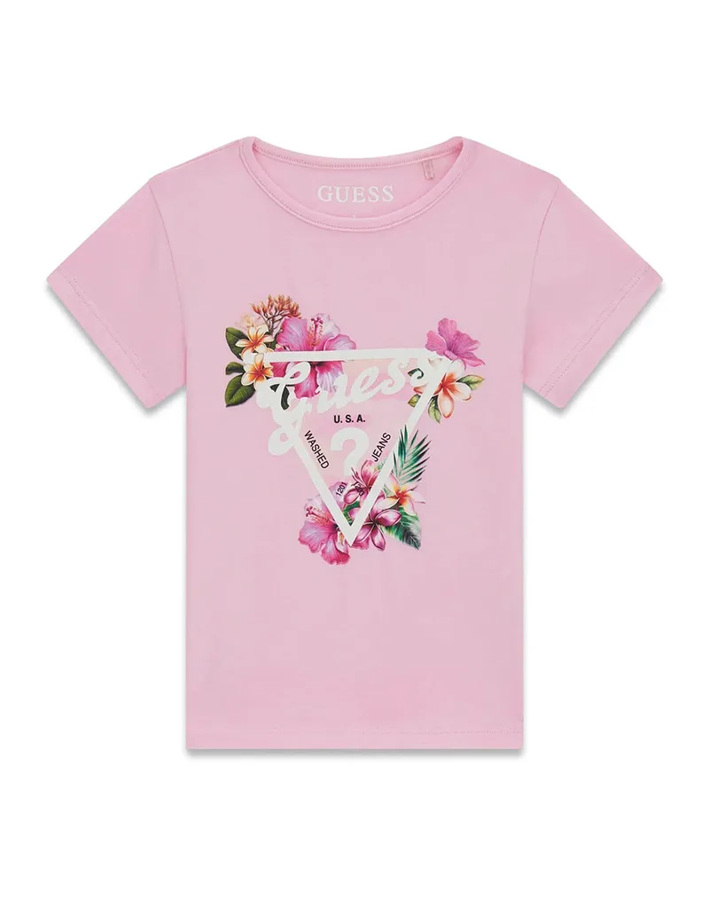 GUESS SS T-SHIRT ΜΠΛΟΥΖΑ ΠΑΙΔΙΚΟ GIRL K6GI02K6YW4-G67D LightPink