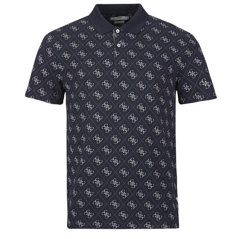 Πόλο με κοντά μανίκια Guess SS ALL OVER 4G JACQAURD POLO