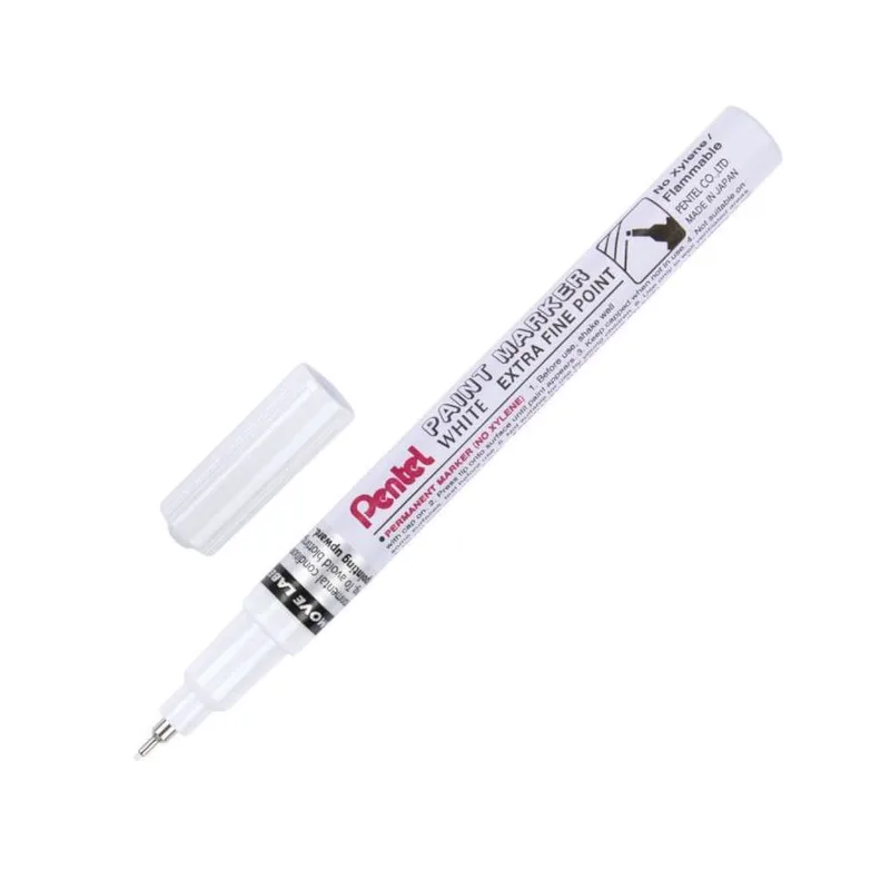 Pentel Μαρκαδόρος Λαδιού Ανεξίτηλος EF 0.6 mm Λευκός