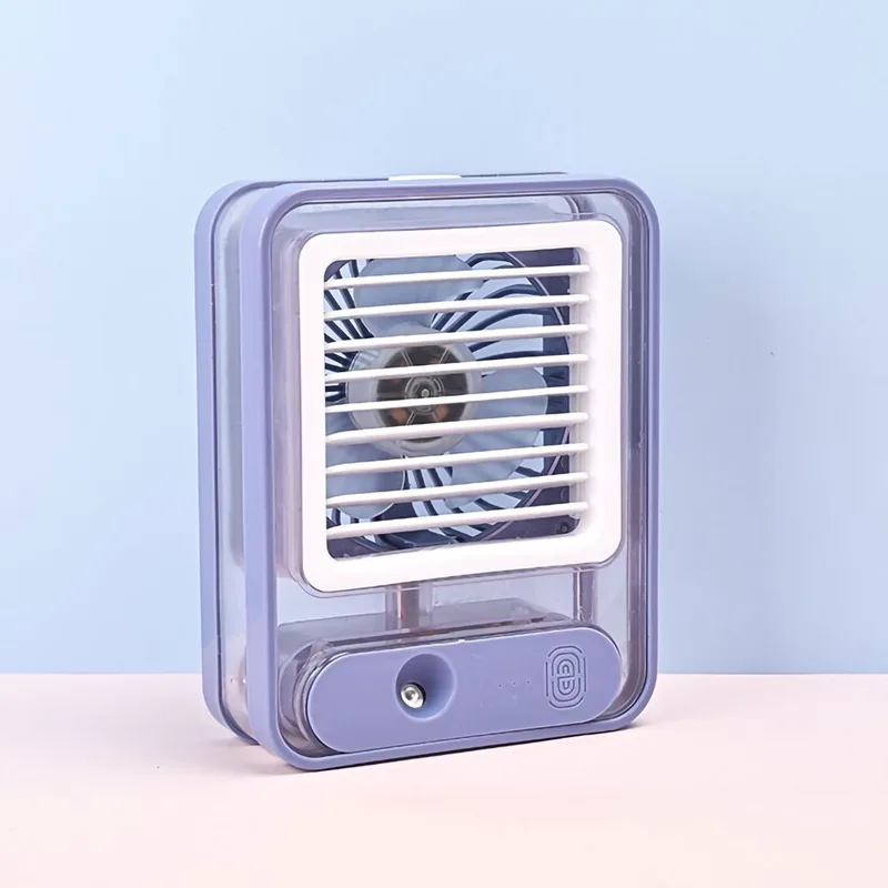 Mini Air Cooler, Ανεμιστήρας Υδρονέφωσης & Υγραντήρας 4.5W Μπαταρίας Μπλε