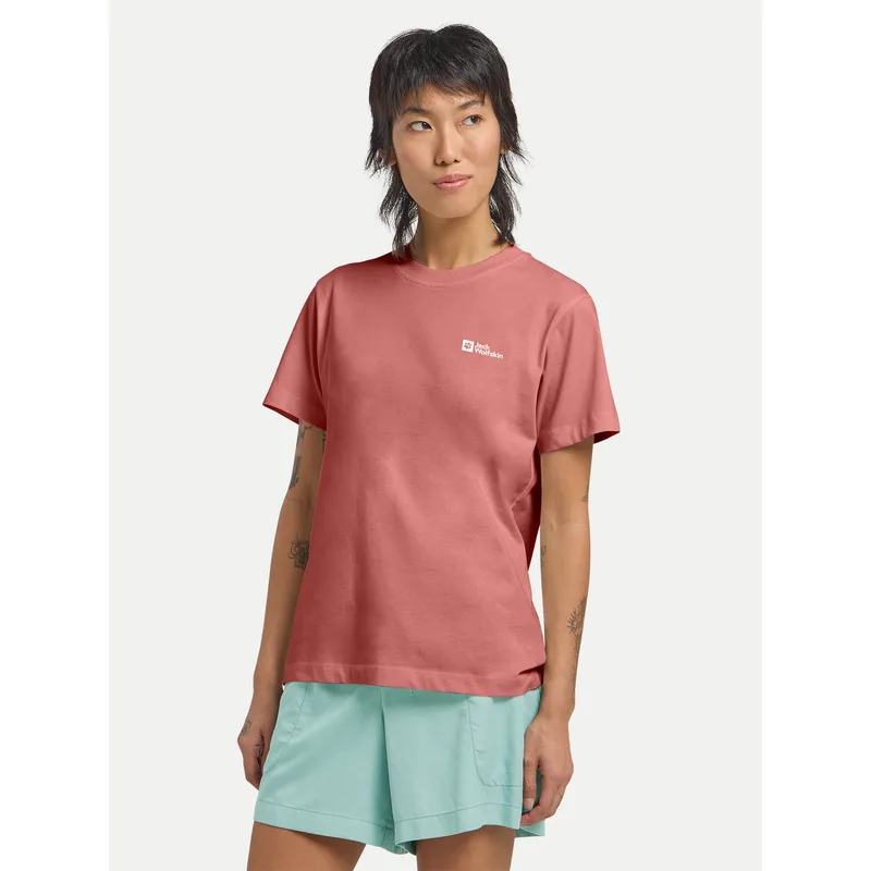 Jack Wolfskin T-Shirt Essential 1808352 Ροζ Regular Fit