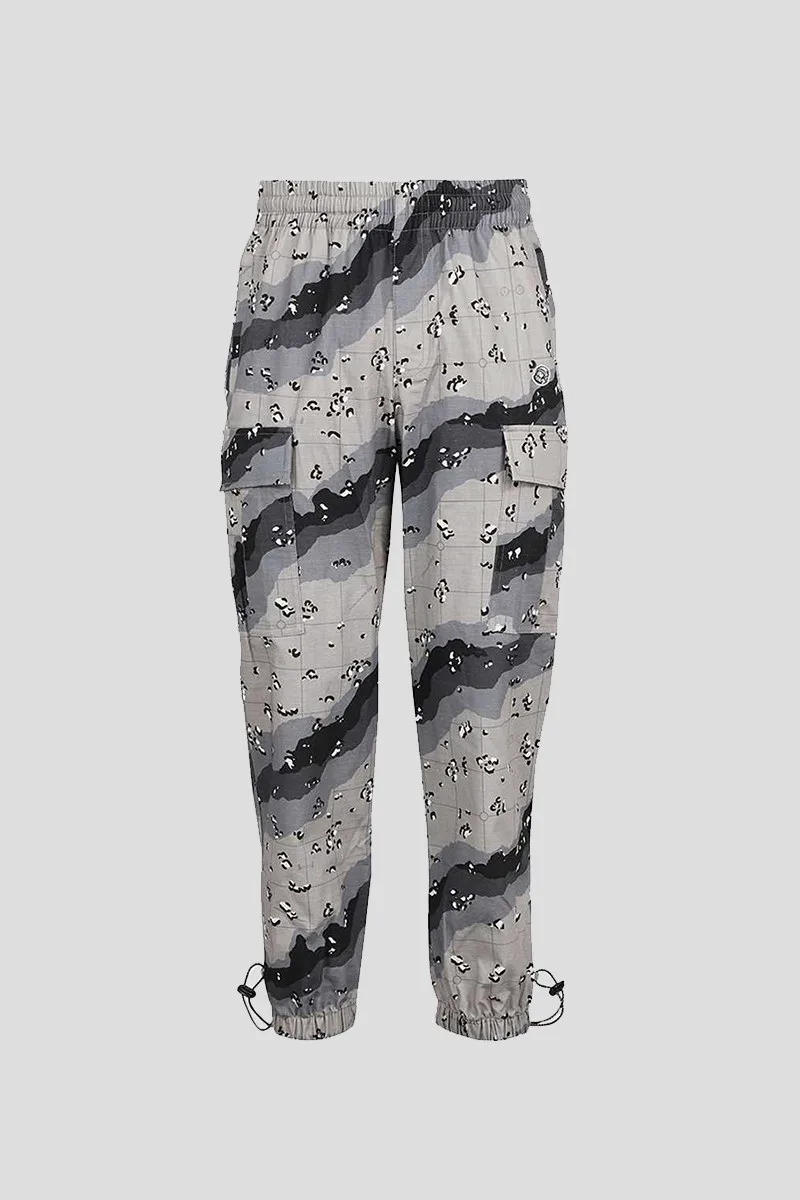 BILLIONAIRE BOYS CLUB Ανδρικό Γκρι Ripstop Cotton Camo Cargo Pants