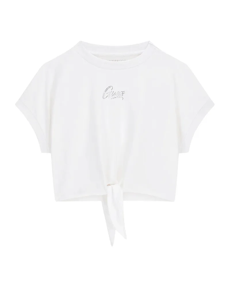 GUESS KNOT SS T-SHIRT ΜΠΛΟΥΖΑ ΠΑΙΔΙΚΟ GIRL J6GI29K6YW4-G011 White