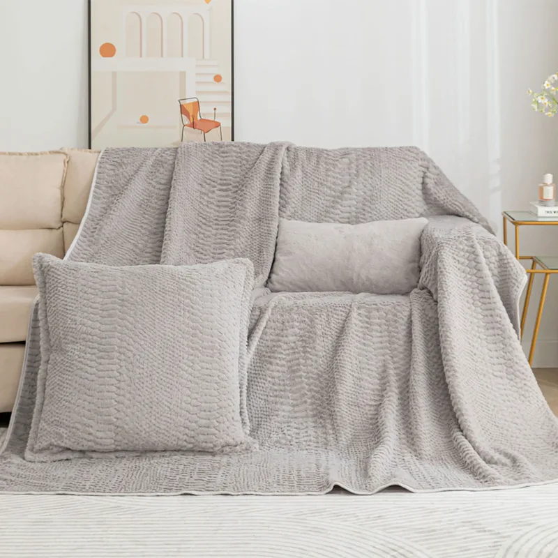 Ριχτάρι Πολυθρόνας Γούνινο (180x180) Silk Fashion NX201 L.Grey
