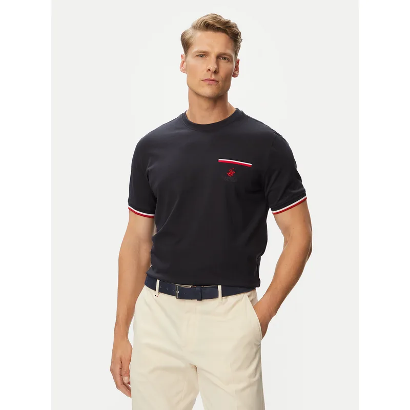 Beverly Hills Polo Club T-Shirt P-SS26M-TS0112 Σκούρο μπλε Regular Fit