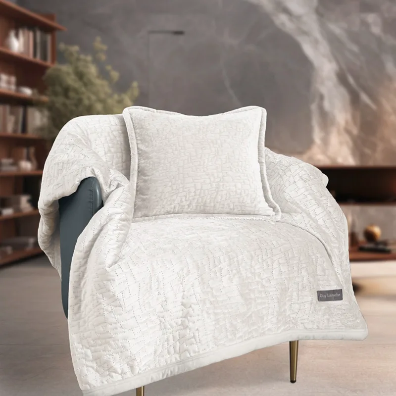 Κουβέρτα Καναπέ 130X170 + Μαξιλαροθήκη Guy Laroche Bolzano Ivory (130x170)