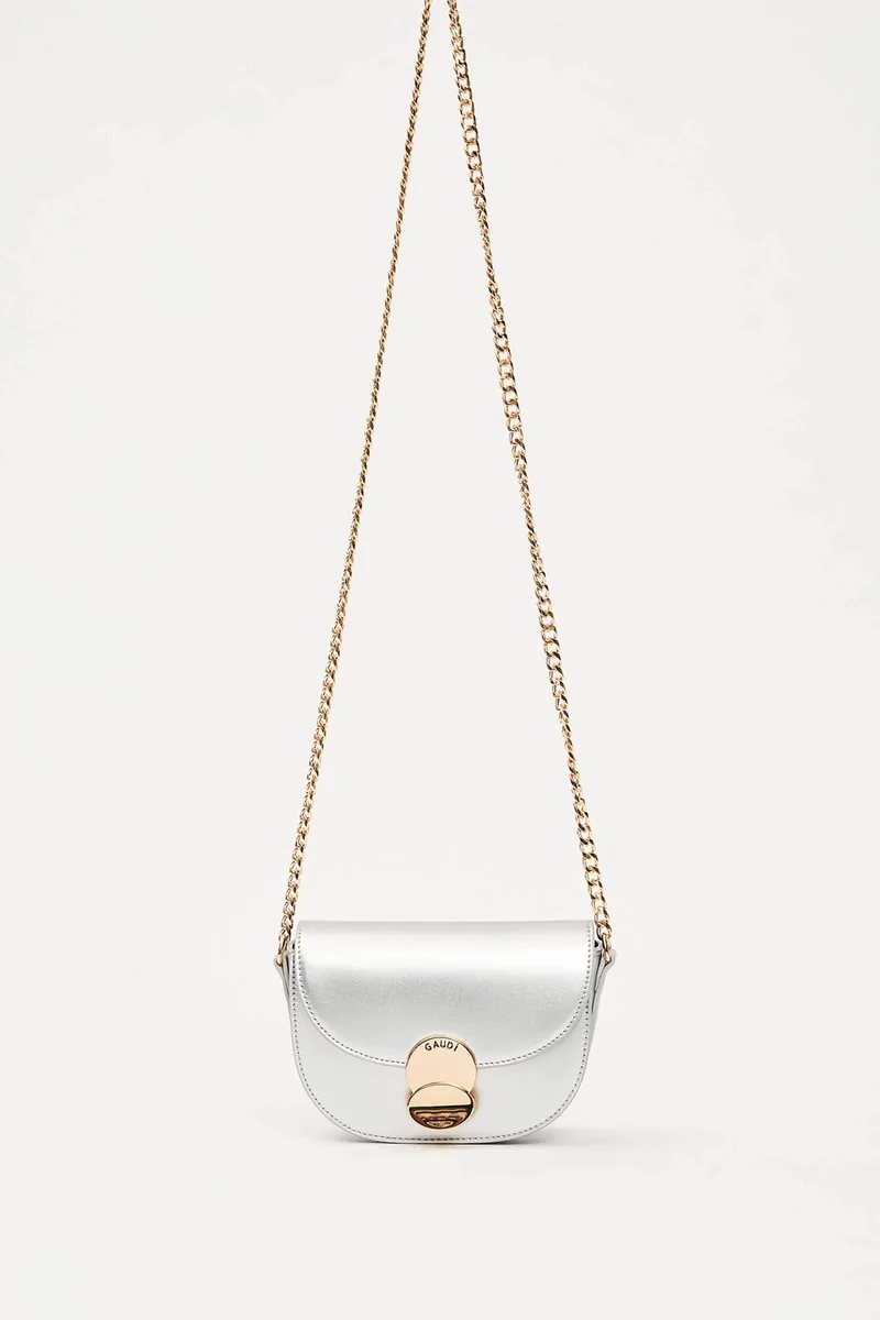 Gaudi γυναικεία τσάντα crossbody "Evelyn Small" - V6AE-12483 Ασημί