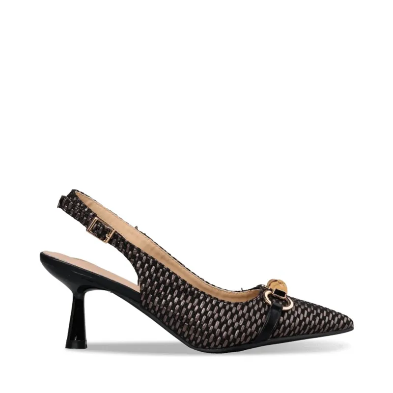 Envie γόβες slingback E84-21242-34 μαύρο