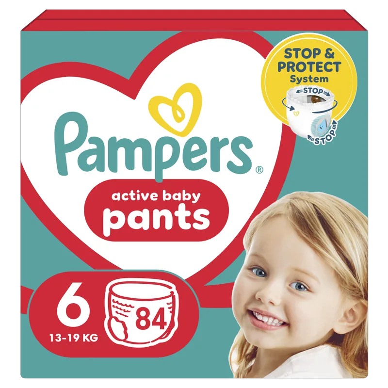 Πάνες Pampers Active Baby Pants No6 Mega Pack (14-19kg) 84 τμχ