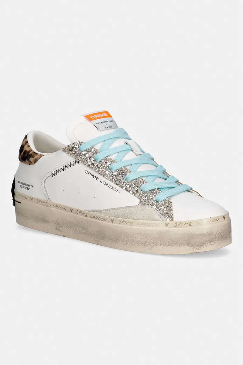 Δερμάτινα sneakers Crime London DISTRESSED PLATFORM
