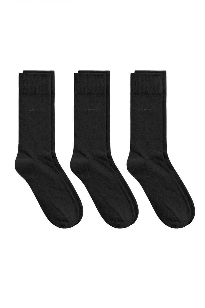 GANT ΚΑΛΤΣΕΣ ΣΕΤ 3 ΤΕΜAXIA BLACK ΜΑΥΡΟ