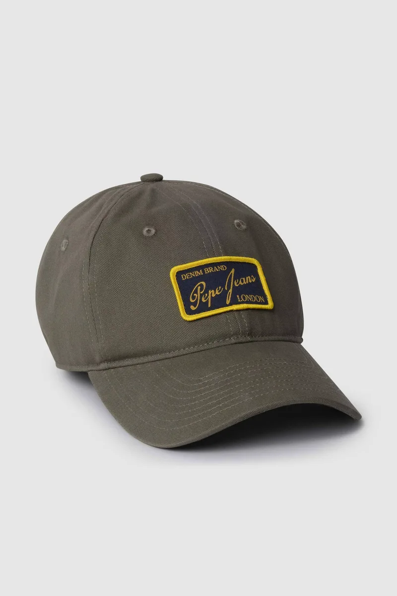Pepe Jeans ανδρικό καπέλο με logo print "Emerson" - PM0400013 Λαδί