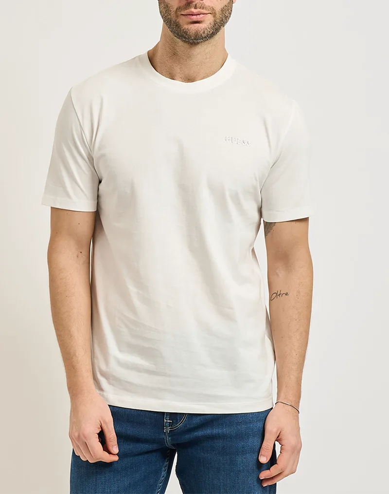 GUESS MARZIO CN SS T-SHIRT ΜΠΛΟΥΖΑ ΑΝΔΡΙΚΟ Z6RI17I3Z14-G018 Ecru