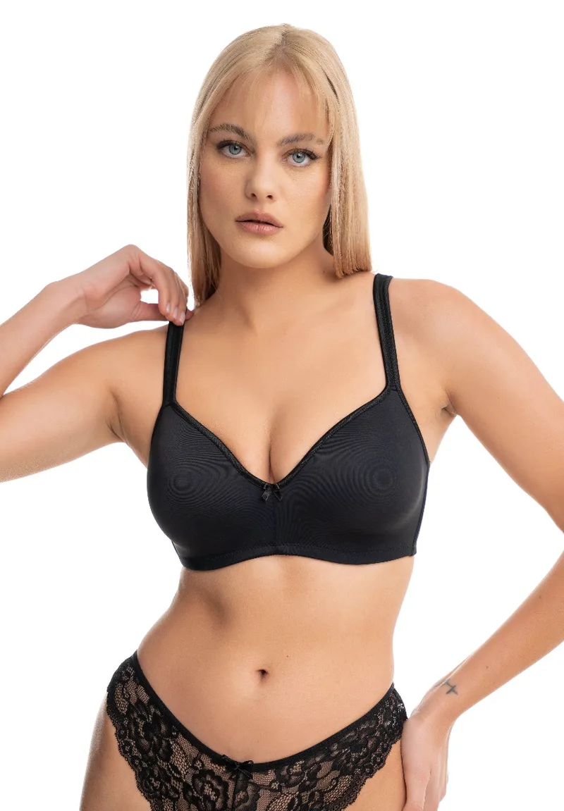Σουτιεν Plus Size Soft Cup Norddiva Μαύρο