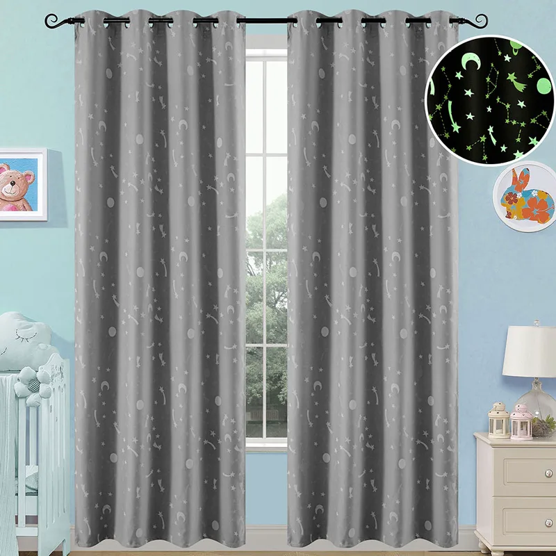 Κουρτίνα Φωσφοριζέ 140x260 Με Τρουκς Beauty Home 6140 Grey 140x260Υ