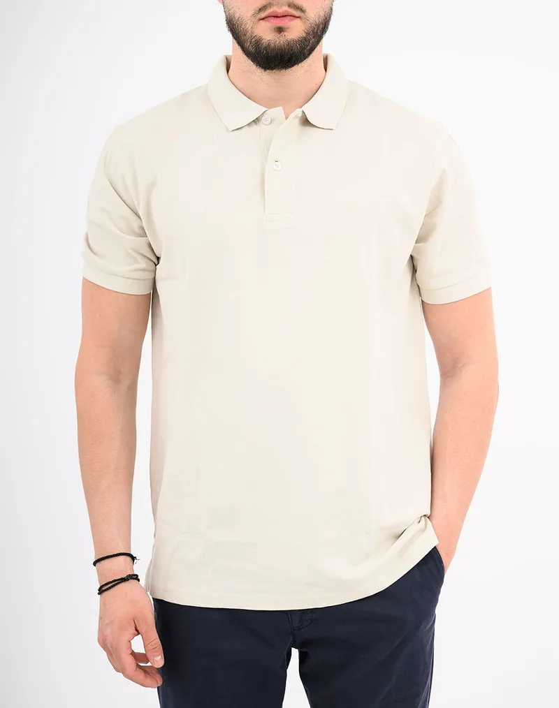 THE BOSTONIANS ΜΠΛΟΥΖΑ POLO PIQUE REGULAR FIT 3PS0001-SAND Ivory