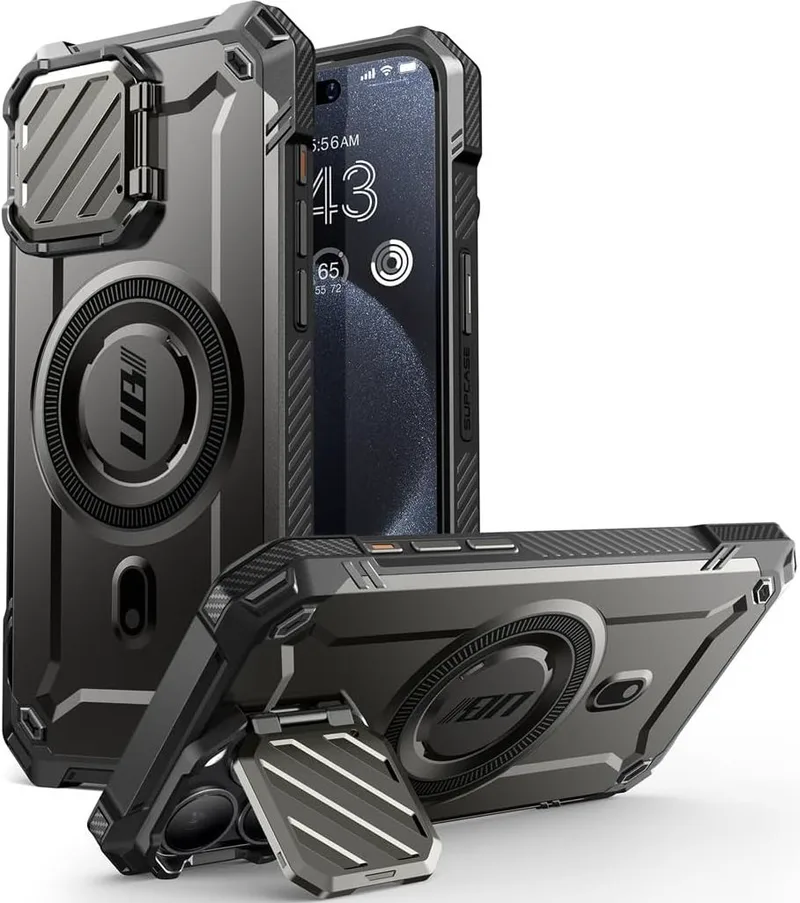 Θήκη iPhone 15 Pro Supcase Unicorn Beetle XT Mag Ανθεκτική MagSafe με Μεταλλικό Κάλυμμα για την Κάμερα - Black (843439136793)