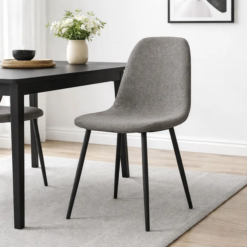 Καρέκλα Τραπεζαρίας (58.5x55x93) Spitishop Daily Black/Grey