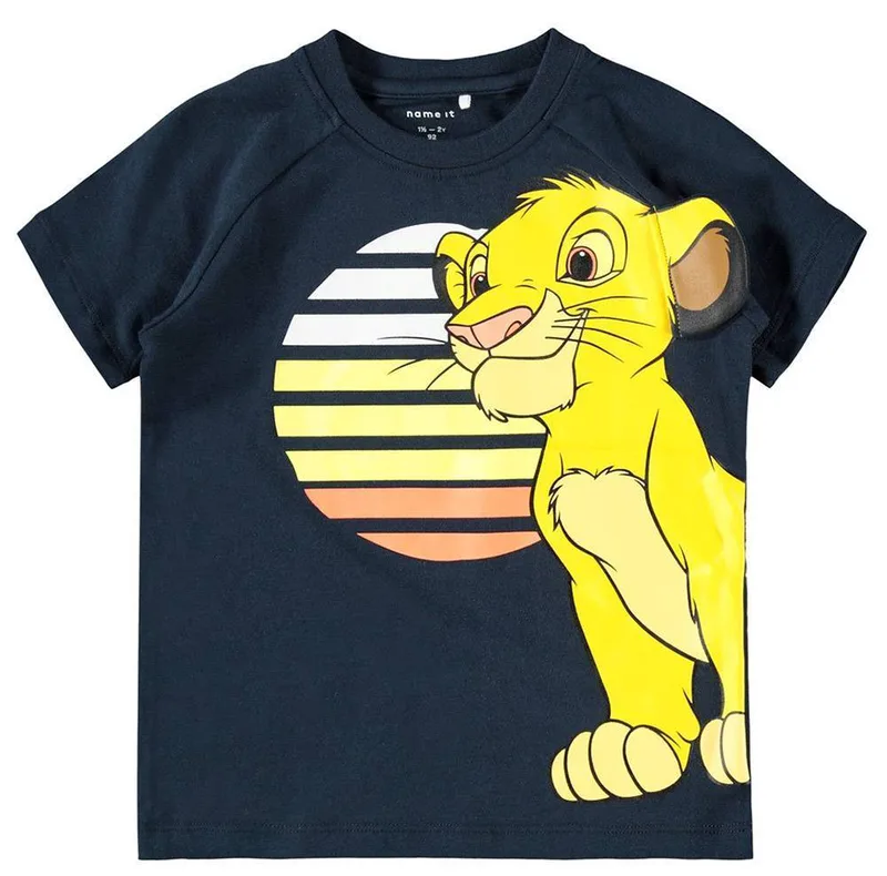 T-SHIRT NAME IT 13190457 NMMLIONKING MARCHELL ΣΚΟΥΡΟ ΜΠΛΕ (104 CM)-(4 ΕΤΩΝ)