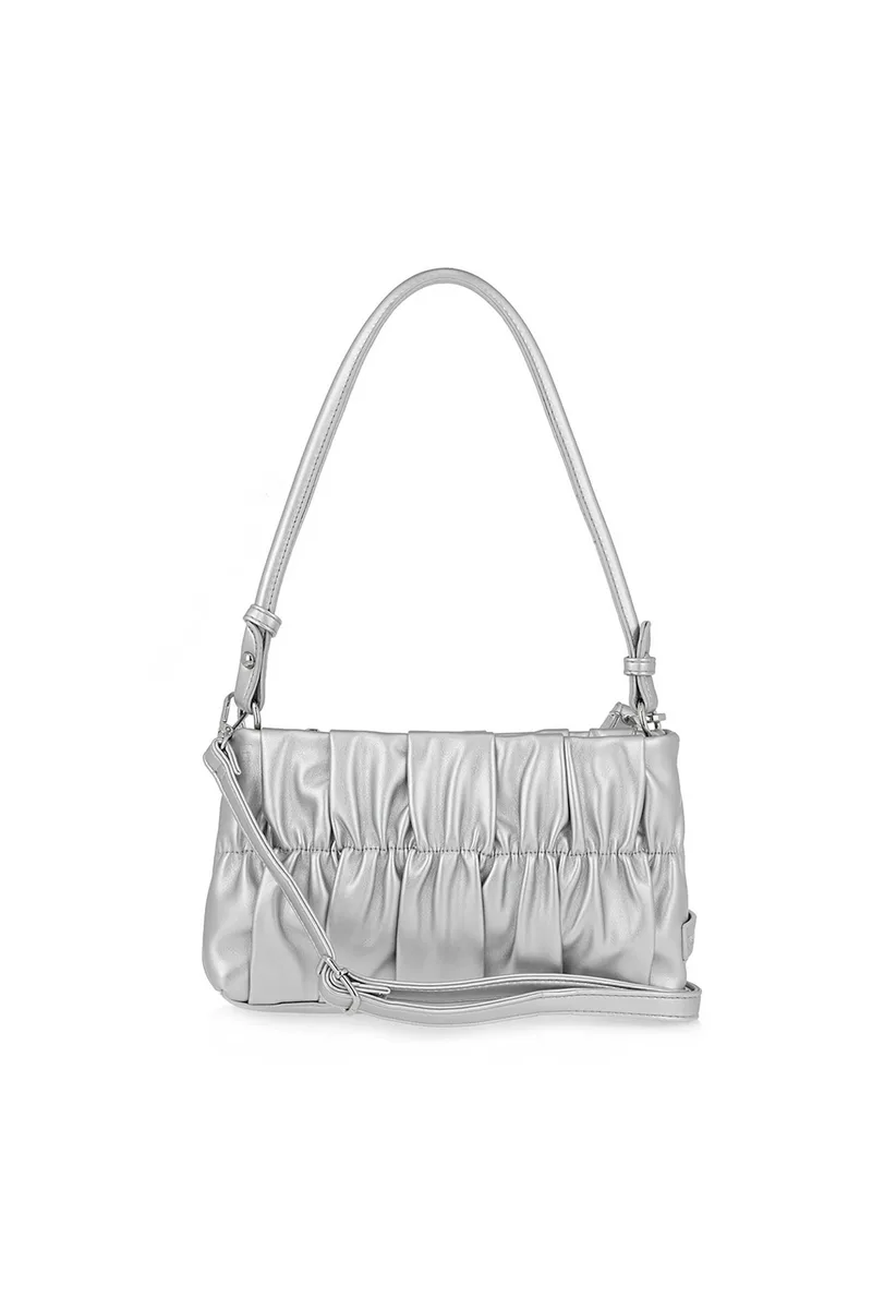 Pierre Cardin γυναικεία τσάντα ώμου μονόχρωμη - W69604519680 Ασημί