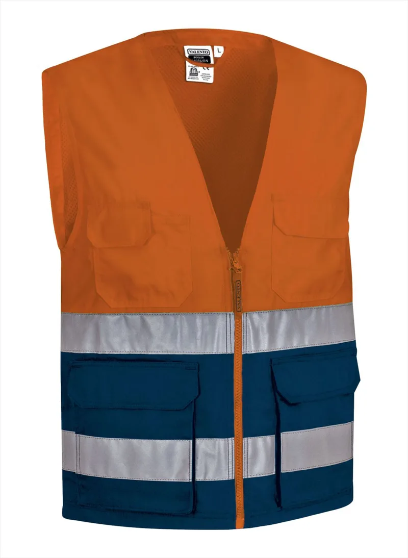 Γιλέκο Hi-Vis LISBURN Valento CHVALISNM Fluo Orange-Orion Navy Blue