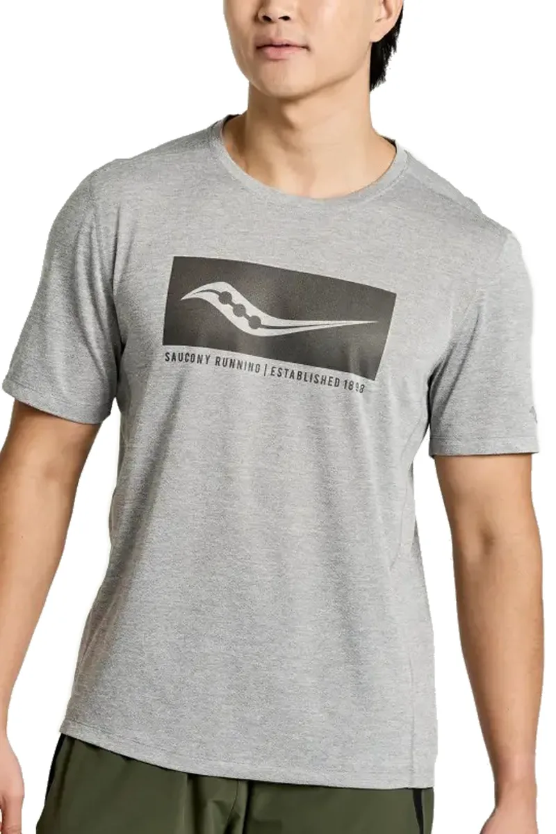 Μπλούζα Κοντομάνικη Saucony Stopwatch Graphic SAM800280-LGHS3 Ανδρικό