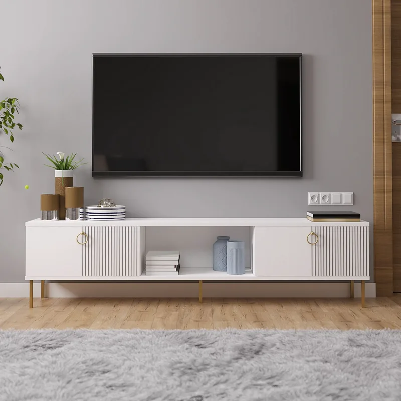 Έπιπλο Τηλεόρασης Paye - White 327Ods1602 (180x45x30 cm)