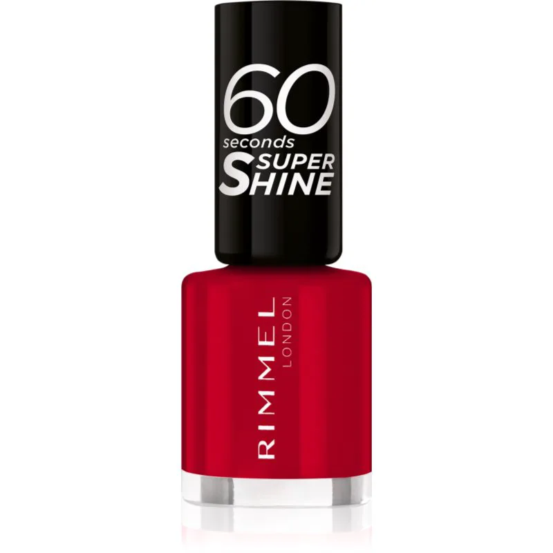 Rimmel 60 Seconds Super Shine βερνίκι νυχιών απόχρωση 313 Feisty Red 8 ml
