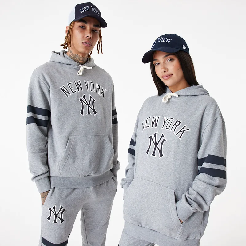 NEW ERA NEW YORK YANKEES MLB LIFESTYLE OVERSIZED HOODIE ΓΚΡΙ