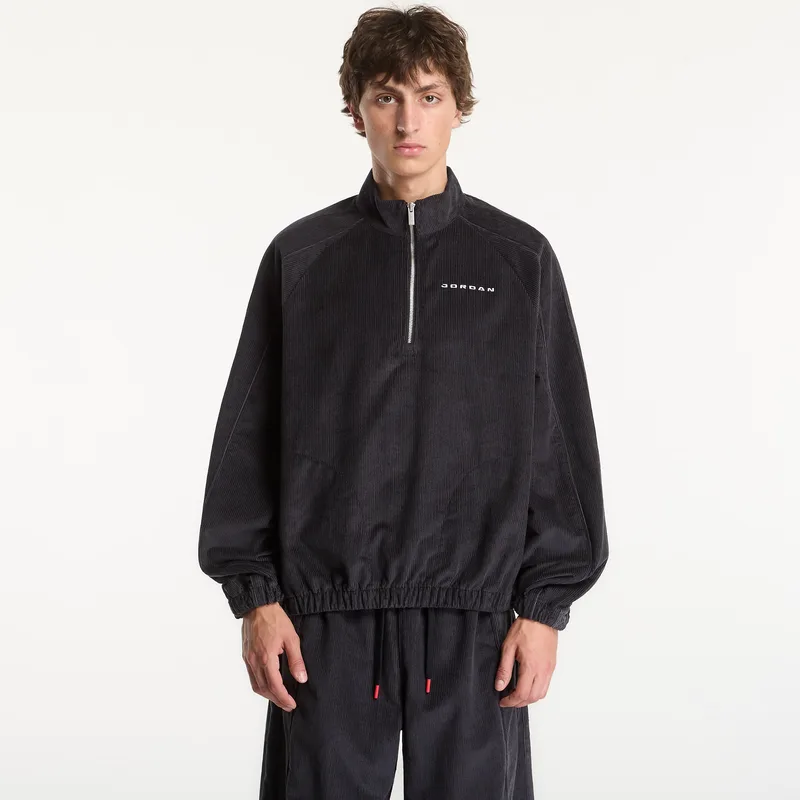 Φούτερ Jordan Flight Men's Corduroy 1/2-Zip Top Black/ Black/ Dk Smoke Grey/ White L