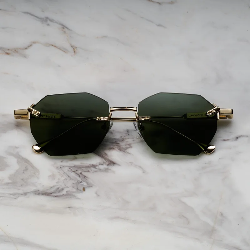 NOVA A23EP4 - NOVA - GOLD - GREEN Sunglasses | Χρυσό | Green Shades | Explicit Poets Sunglasses