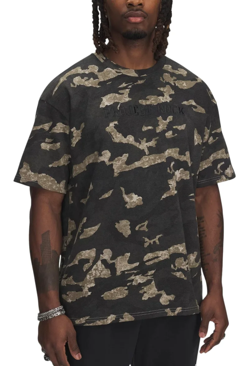 Μπλούζα Κοντομάνικη Under Armour Project Rock Heavyweight Printed 1389976-251 Ανδρικό