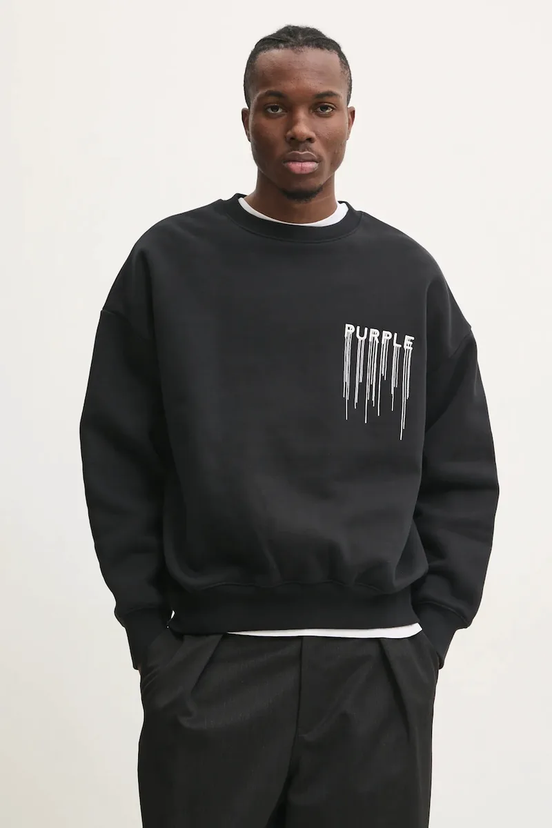 Βαμβακερή μπλούζα PURPLE BRAND HWT FLEECE CREWNECK
