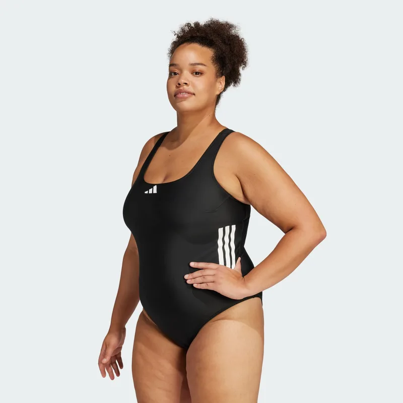 adidas 3-Stripes C-Back Swimsuit (Plus Size) (9000223321_22872)
