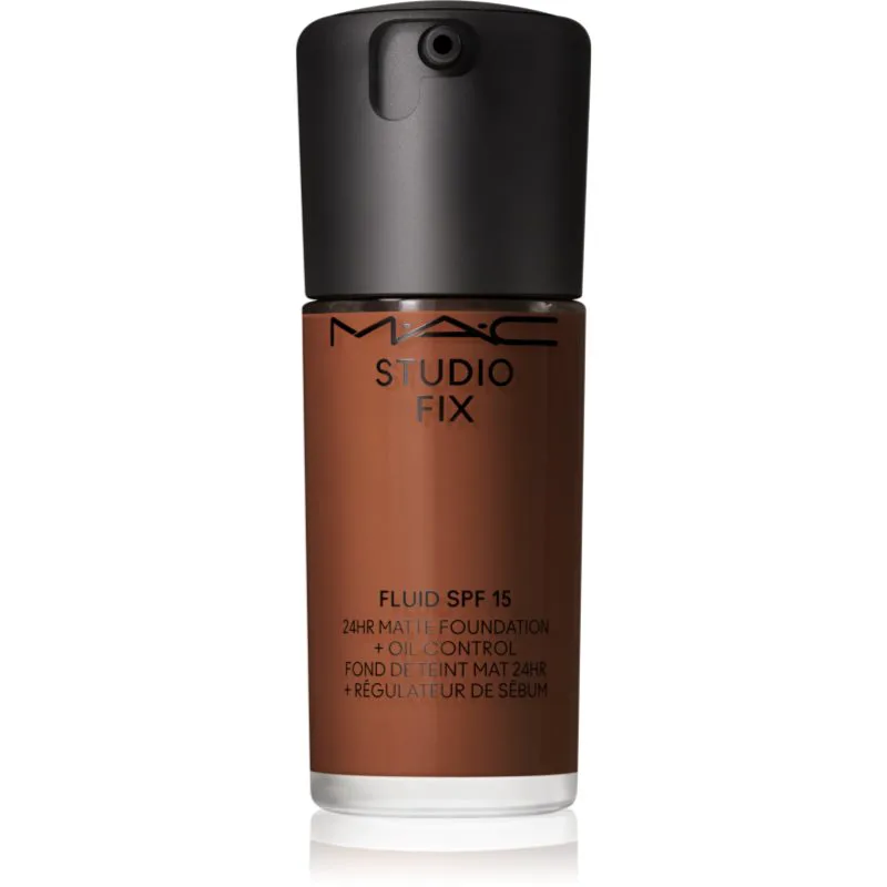 MAC Cosmetics Studio Fix Fluid SPF 15 24HR Matte Foundation + Oil Control ματ μεικ απ SPF 15 απόχρωση NC63 30 ml