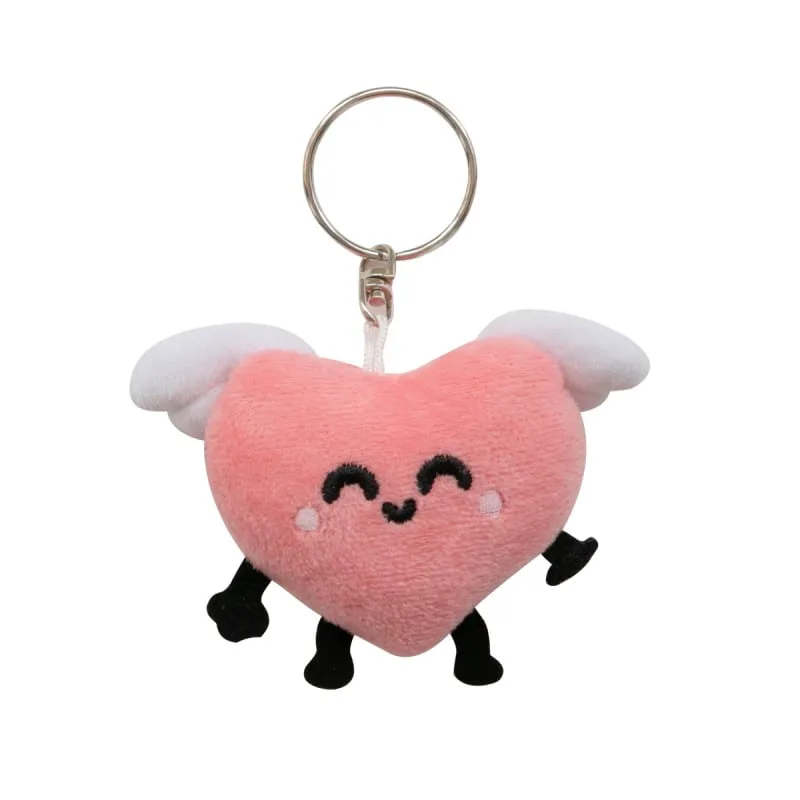Fluffy Heart Keychain