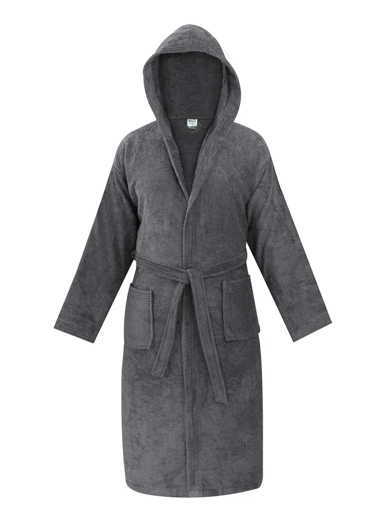 Μπουρνούζι με κουκούλα Madi Olia Athracite XXLarge