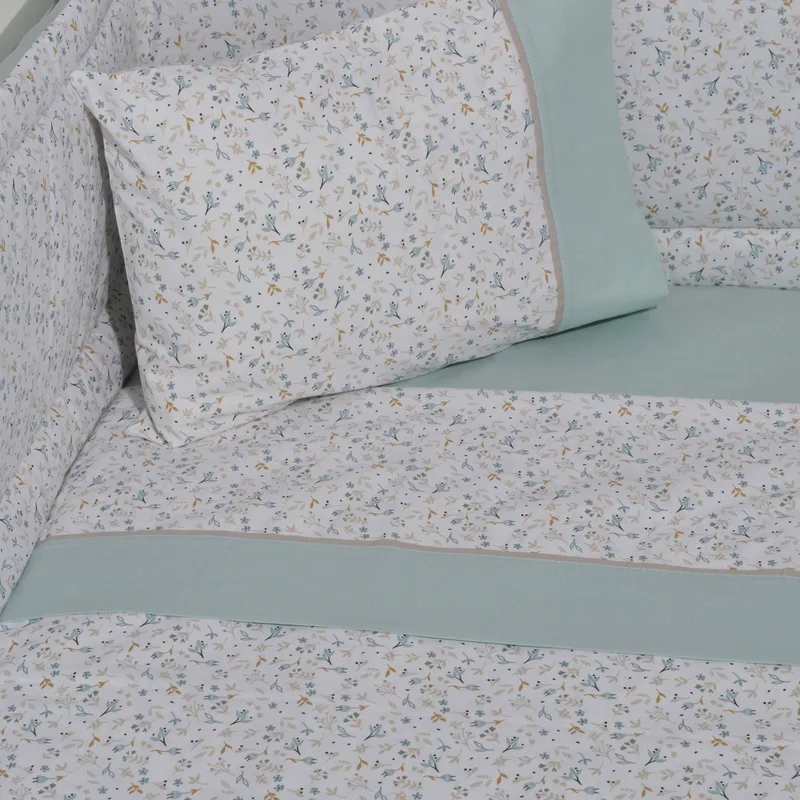 Σετ Σεντόνια Κούνιας 3 Τεμαχίων Baby Oliver des. 403 Μέντα 110x170
