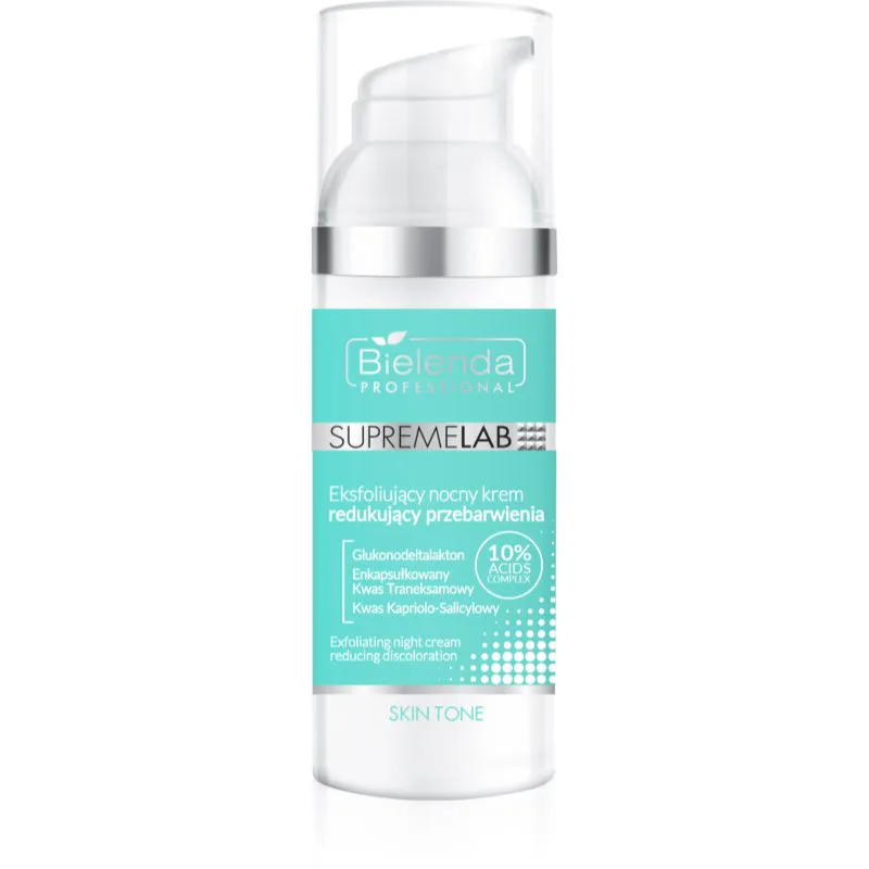 Bielenda Professional Supremelab Skin Tone απολεπιστική κρέμα νύχτας για την υπερχρωμάτωση της επιδερμίδας 50 ml