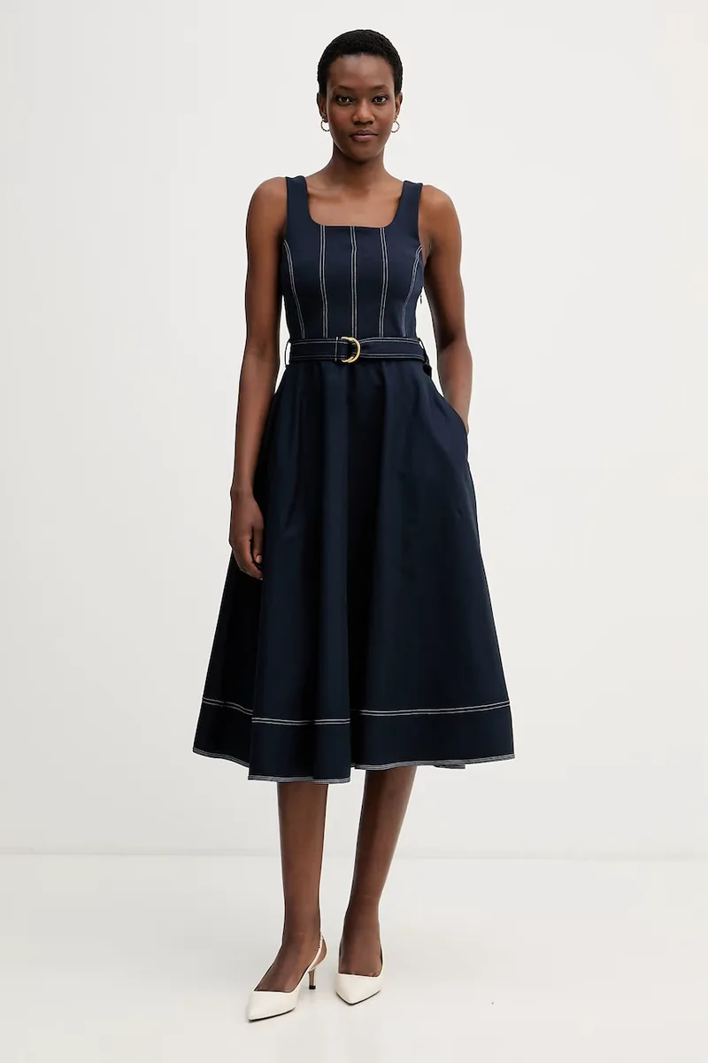 Tommy Hilfiger φόρεμα flared με βαμβάκι