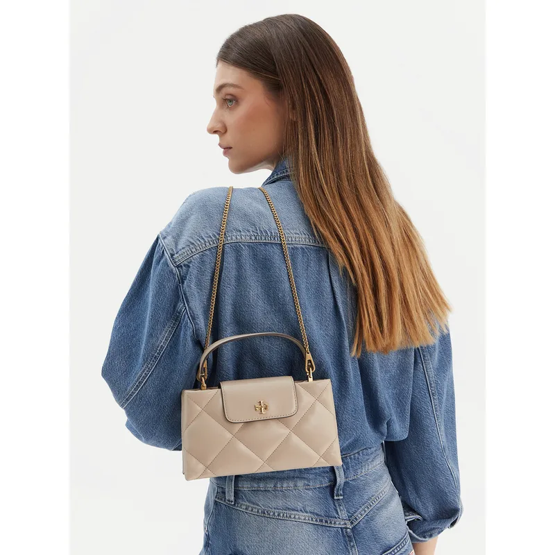 Τσάντα Tory Burch Kira Diamond Quilt East-West Top Handle 174999 Μπεζ