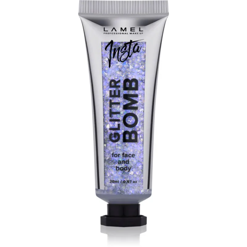 LAMEL Insta Glitter Bomb αστραφτερά στολίδια Για πρόσωπο και σώμα #401 20 ml