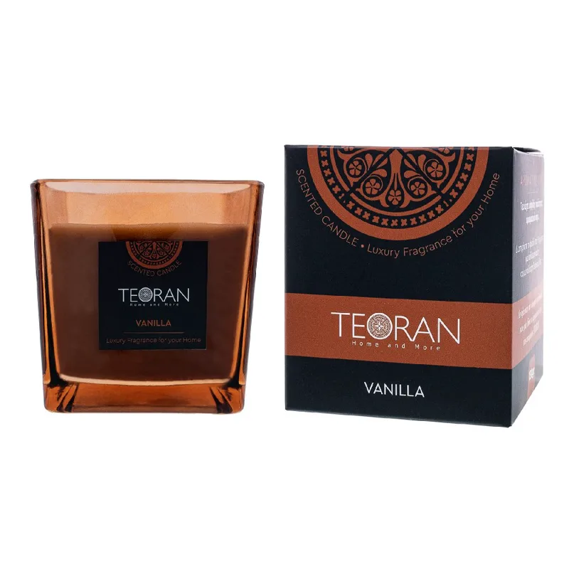 Αρωματικο κερί Vanilla τετράγωνο 210 γρ Teoran Τετράγωνο 210gr