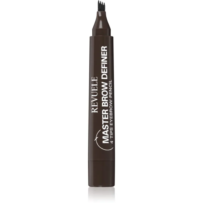 Revuele Master Brow Definer 4 Tips Eyebrow Pencil ακριβής μολύβι για τα φρύδια απόχρωση Dark 2.2 ml