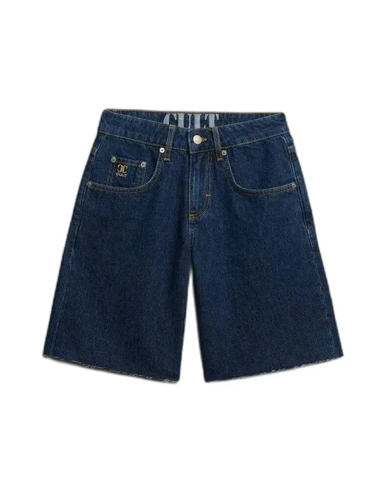 SUPERDRY D2 OVIN MID RISE BAGGY SHORT ΣΟΡΤΣ ΓΥΝΑΙΚΕΙΟ W7110492A-TVH DenimDarkBlue