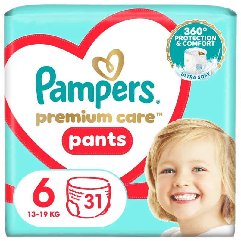 Πάνες Pampers Premium Care Pants Jumbo Pack Νo6 (13-19kg) 31τεμ